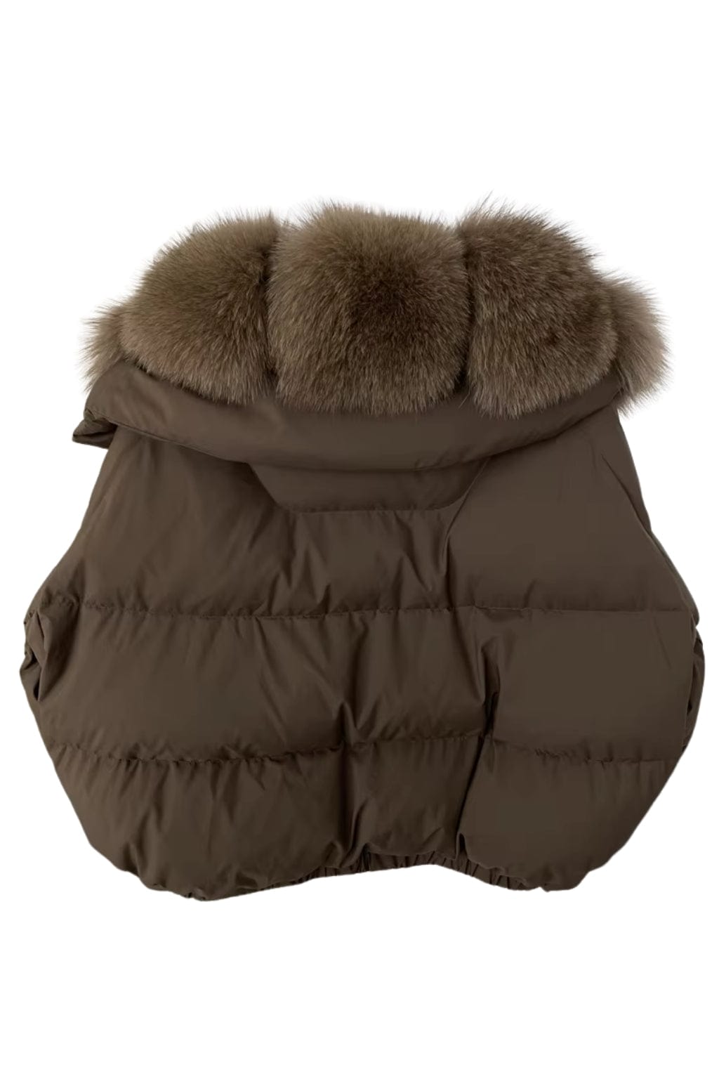 Blouson en fourrure col brun Héritage fourrure