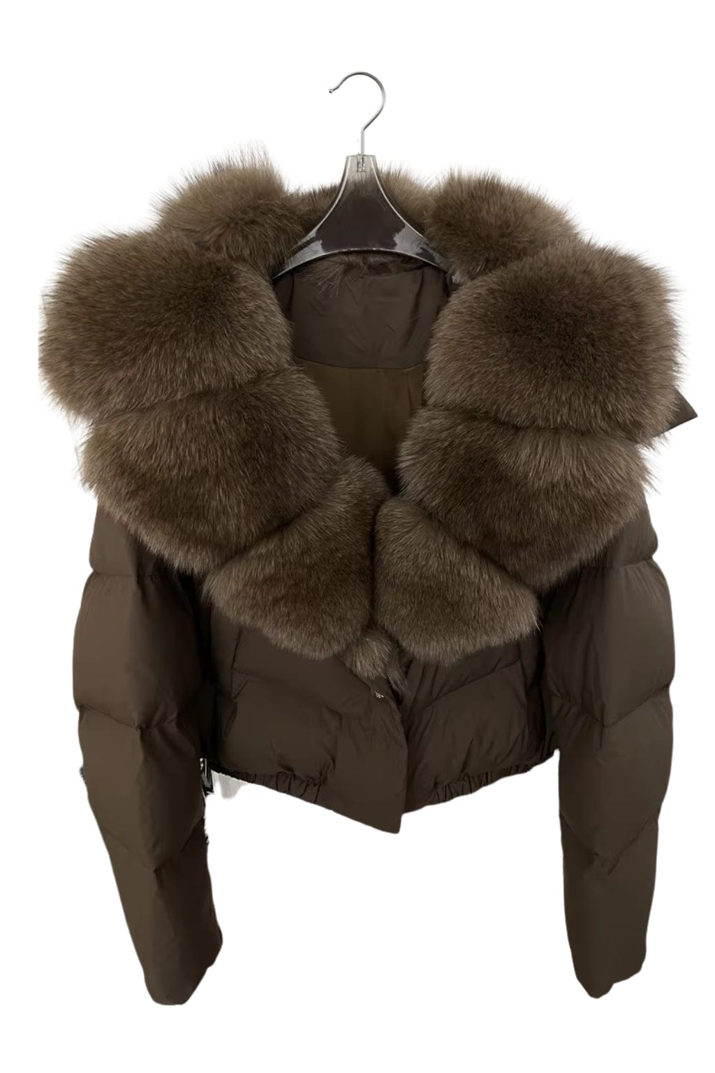Blouson en fourrure col brun Héritage fourrure