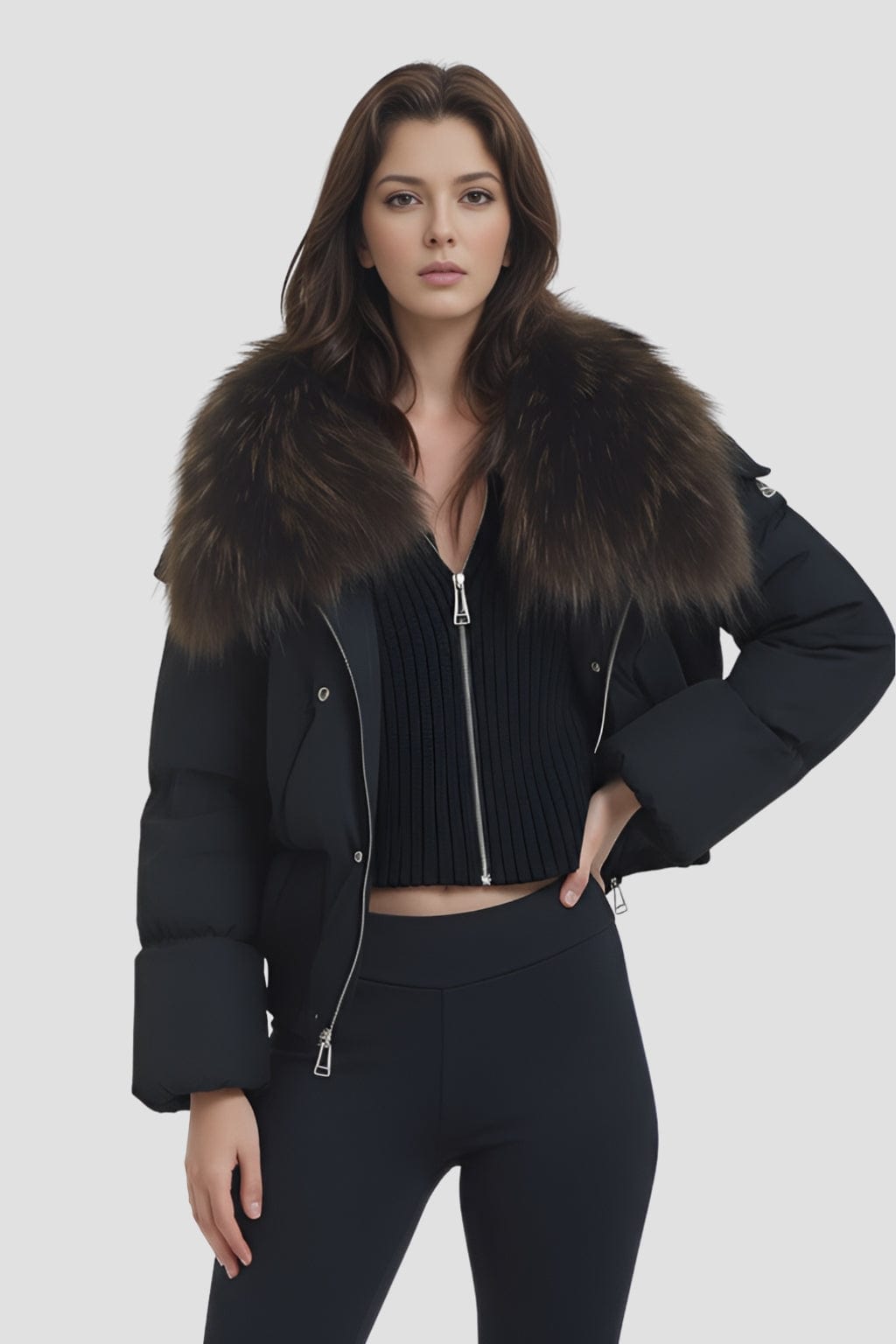 Blouson fourrure femme chaud Héritage fourrure