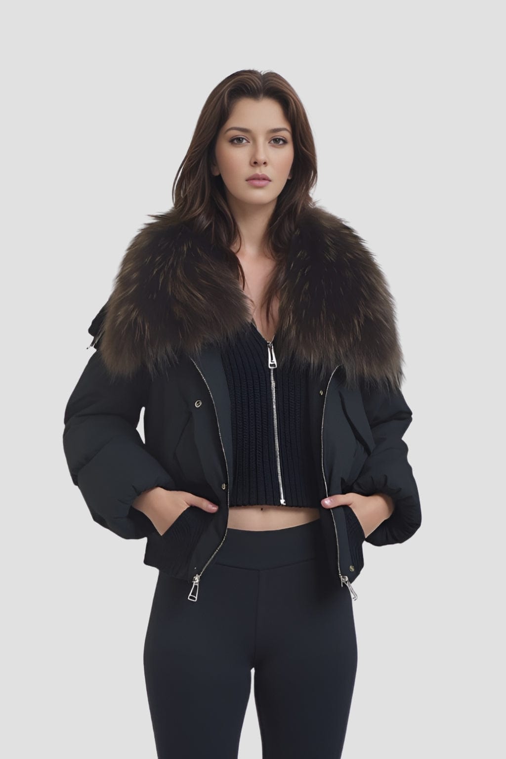 Blouson fourrure femme chaud Héritage fourrure