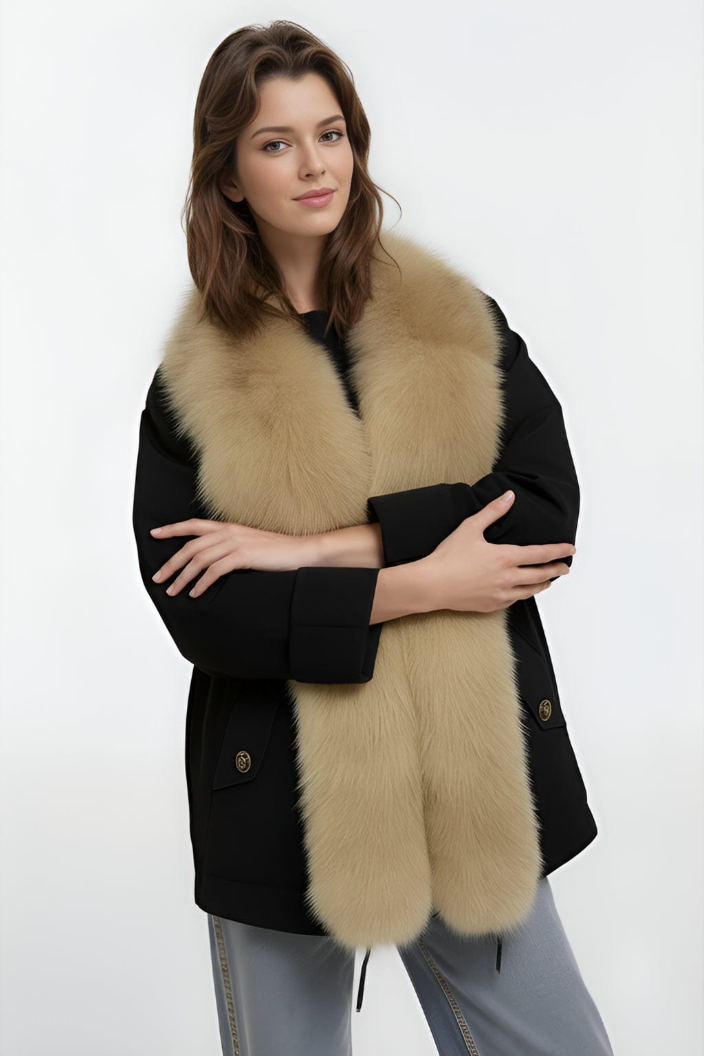 Blouson fourrure femme clair Héritage fourrure