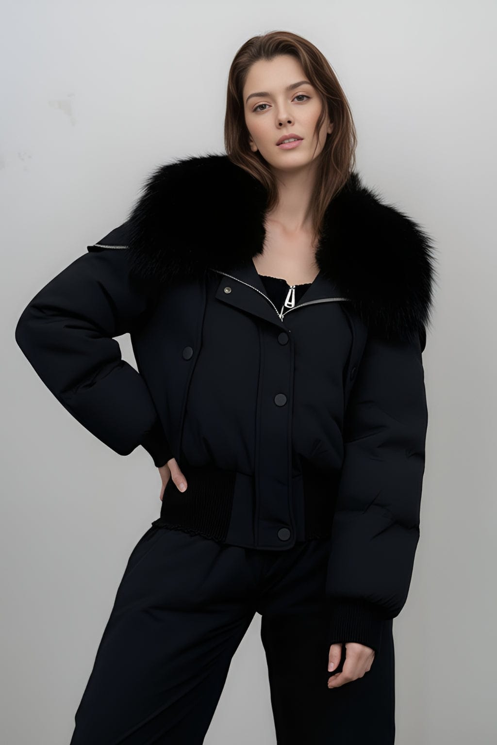 Blouson fourrure femme col Héritage fourrure