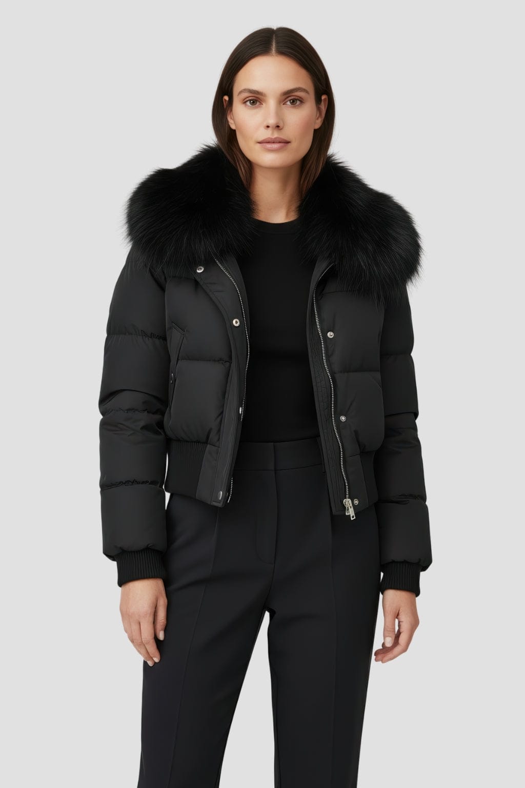 Blouson fourrure femme col Héritage fourrure