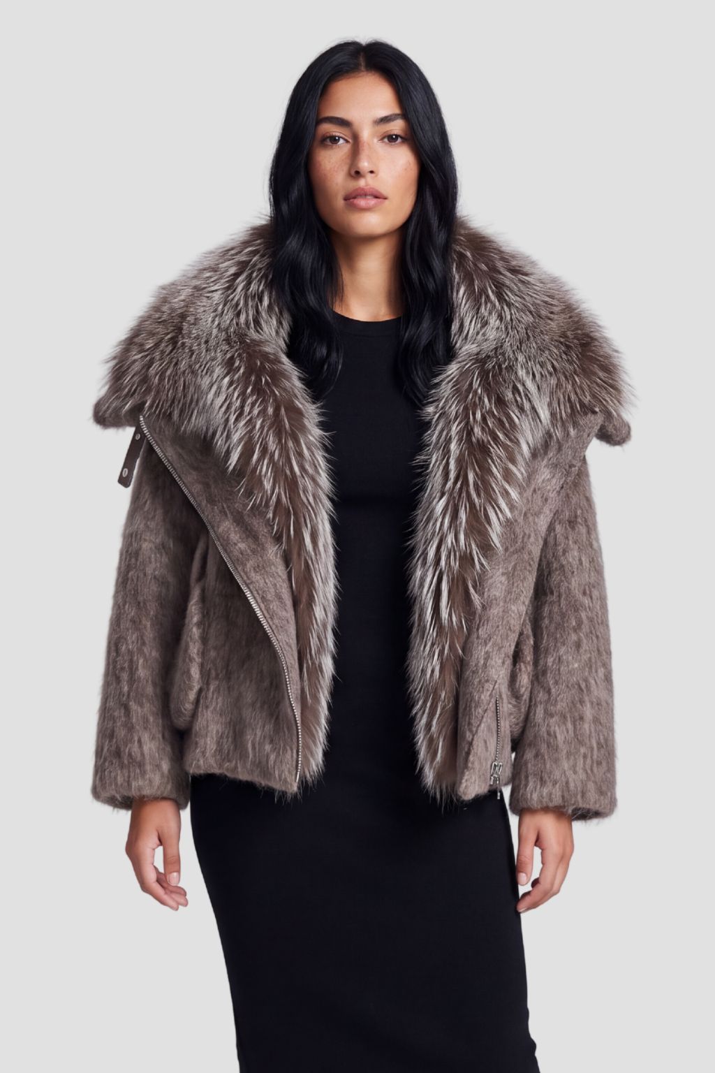 Blouson fourrure femme col Héritage fourrure