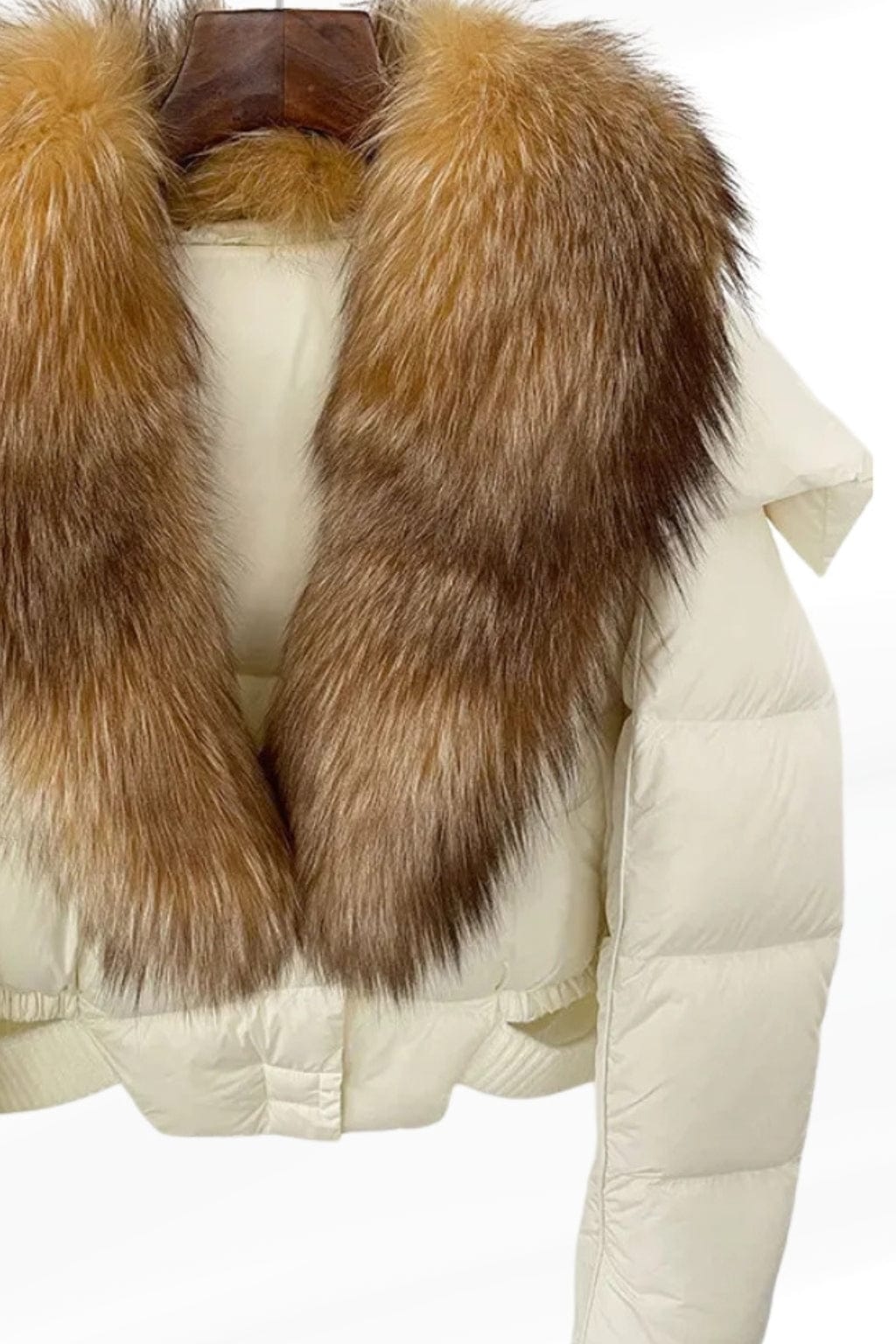 Blouson fourrure femme court beige Héritage fourrure