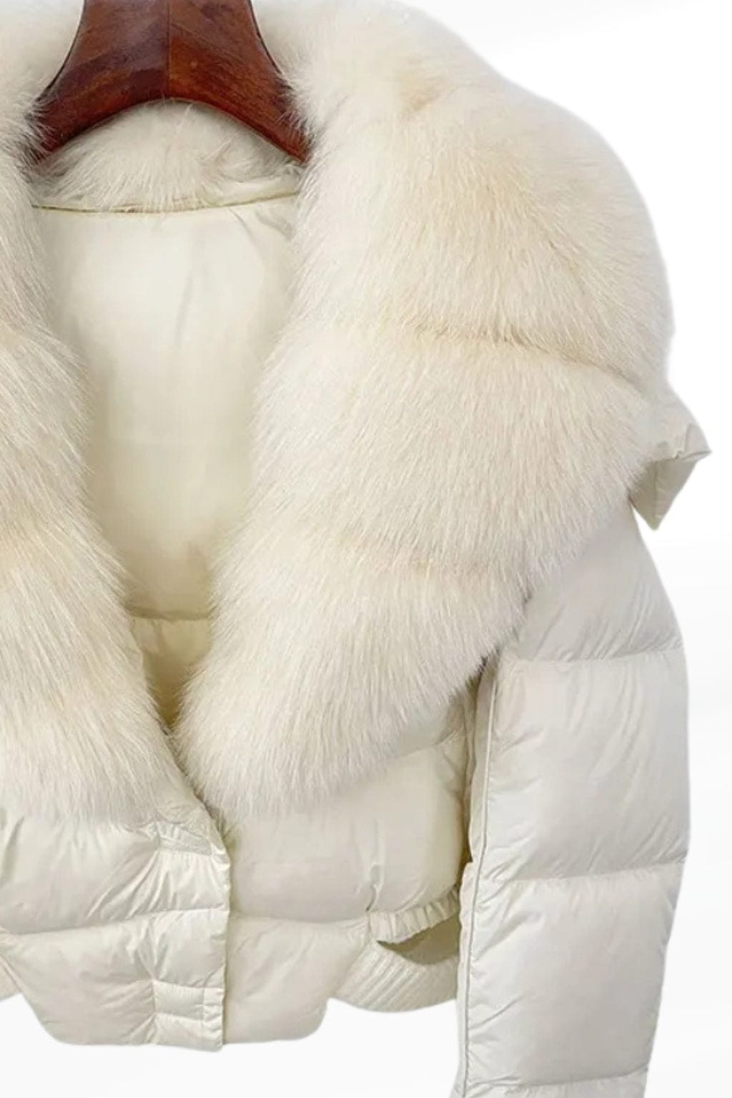 Blouson fourrure femme court blanc Héritage fourrure