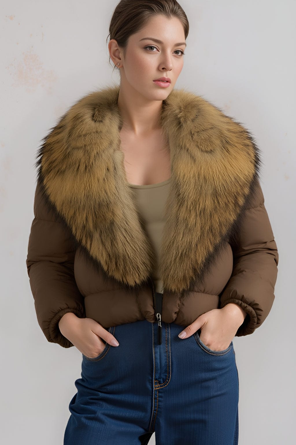 Blouson fourrure femme épais Héritage fourrure