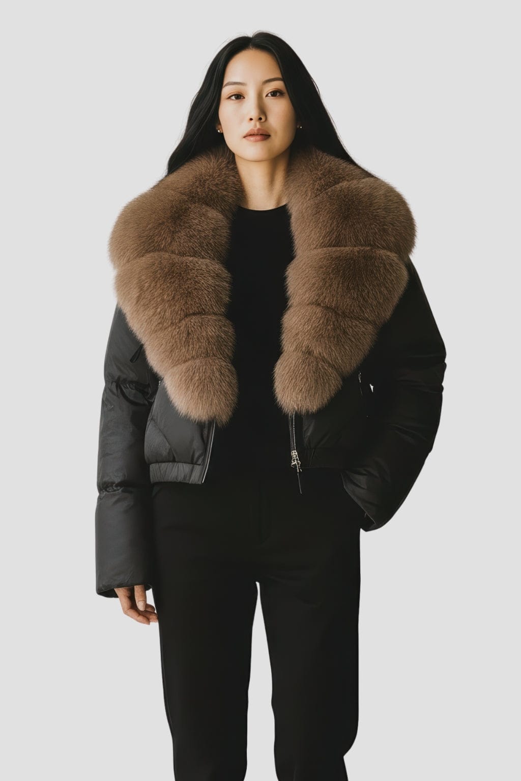 Blouson fourrure femme mi long Héritage fourrure