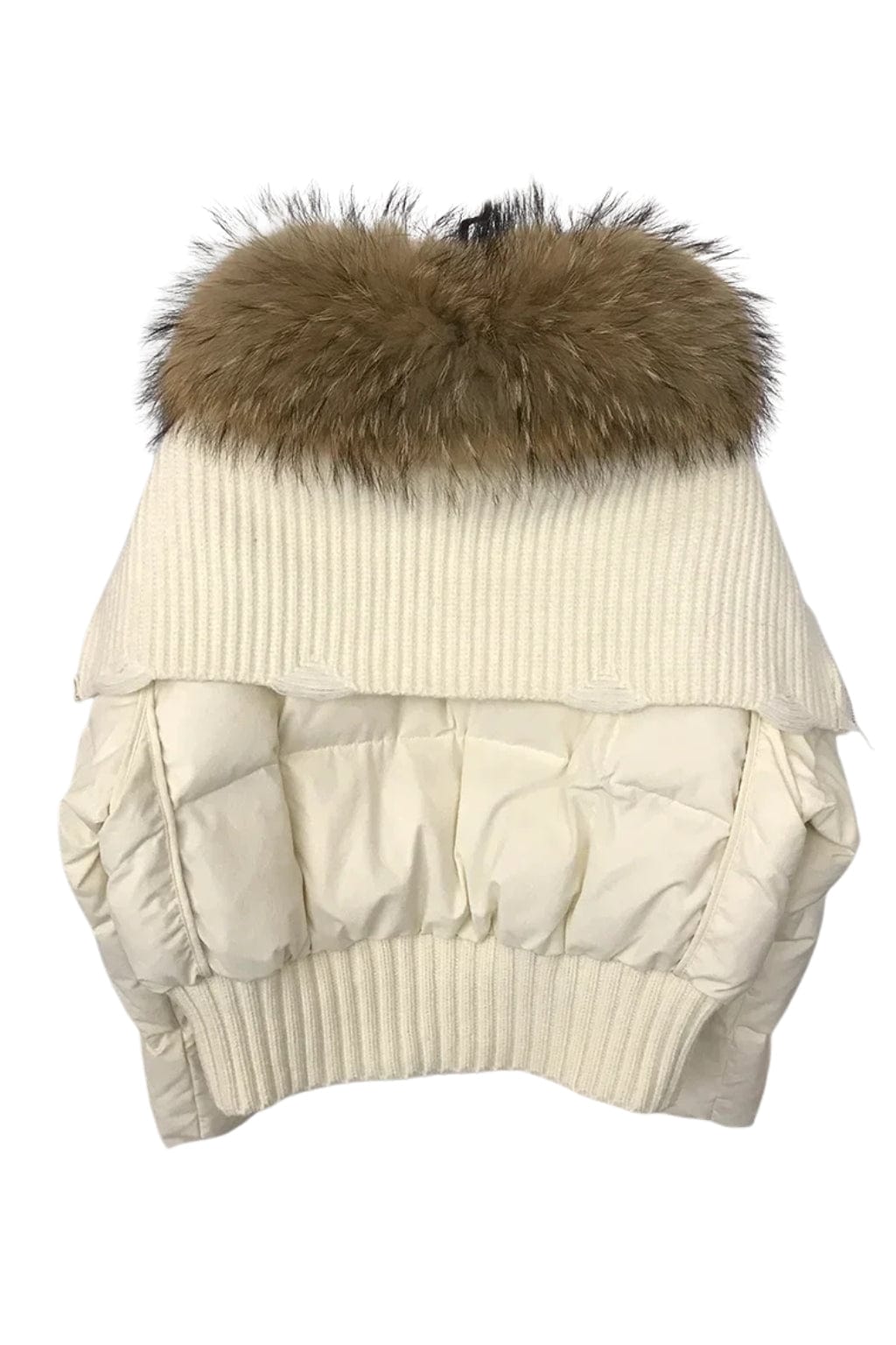 Blouson fourrure femme mi long beige Héritage fourrure