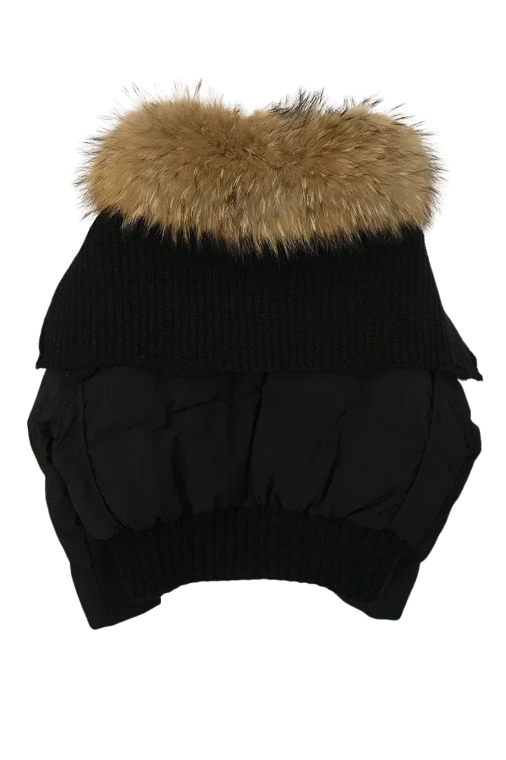 Blouson fourrure femme mi long noir Héritage fourrure
