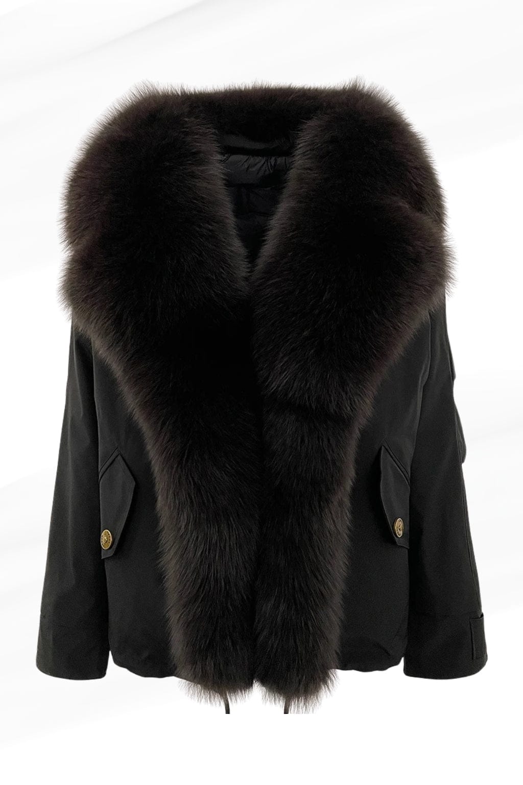 Blouson fourrure femme noir Héritage fourrure