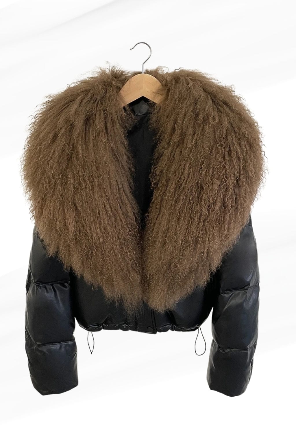 Blouson fourrure mouton brun Héritage fourrure