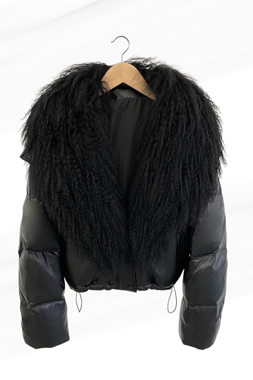 Blouson fourrure mouton noir Héritage fourrure