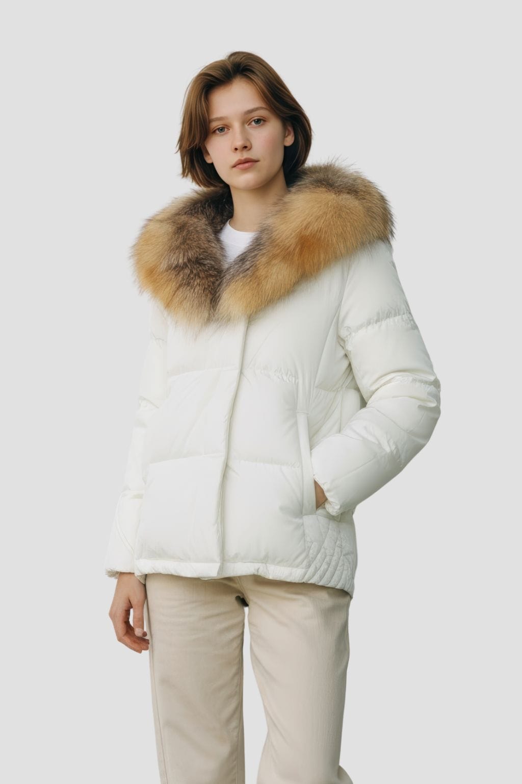 Doudoune à fourrure longue neige Héritage fourrure
