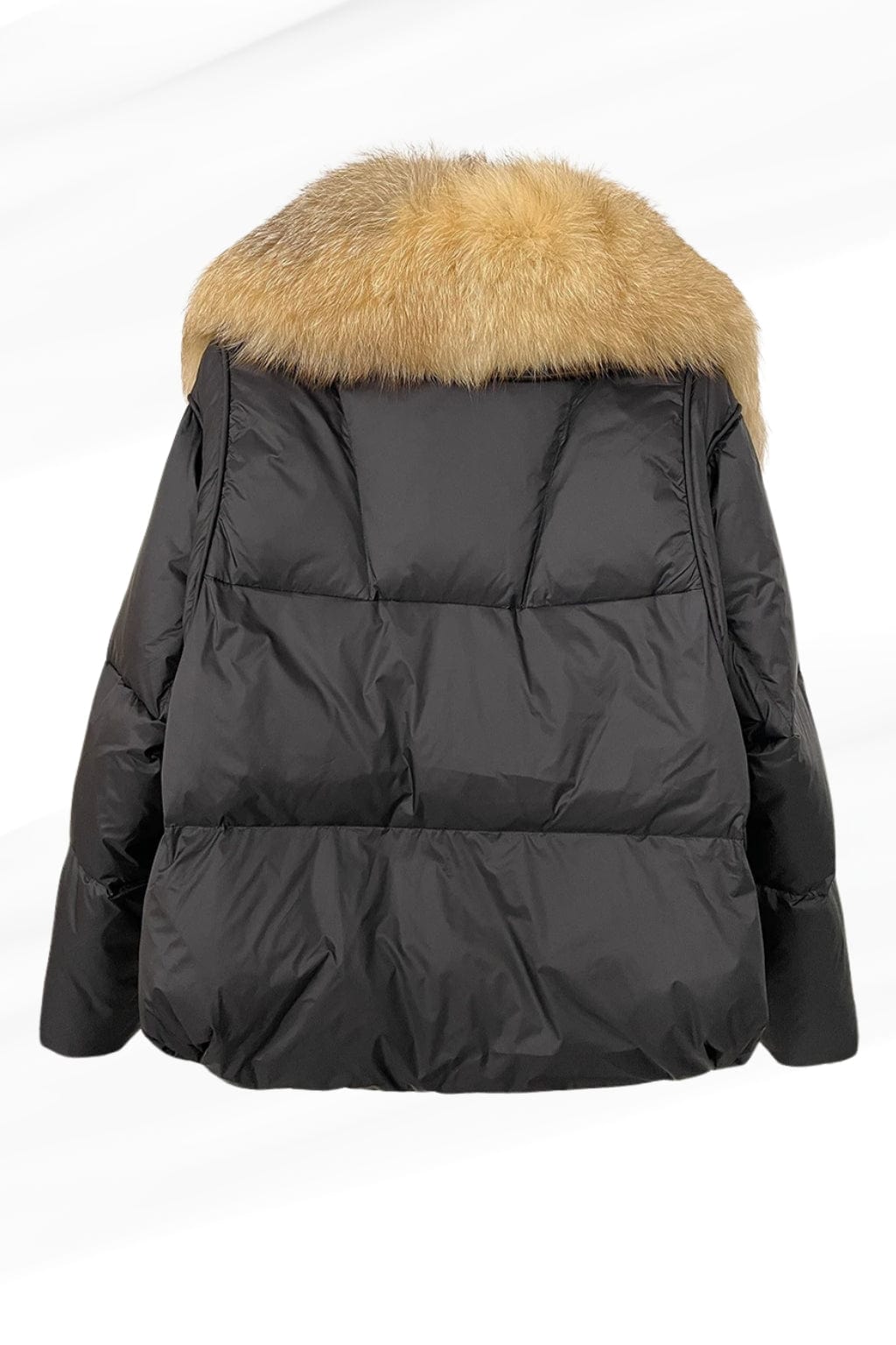 Doudoune col fourrure femme marron Héritage fourrure