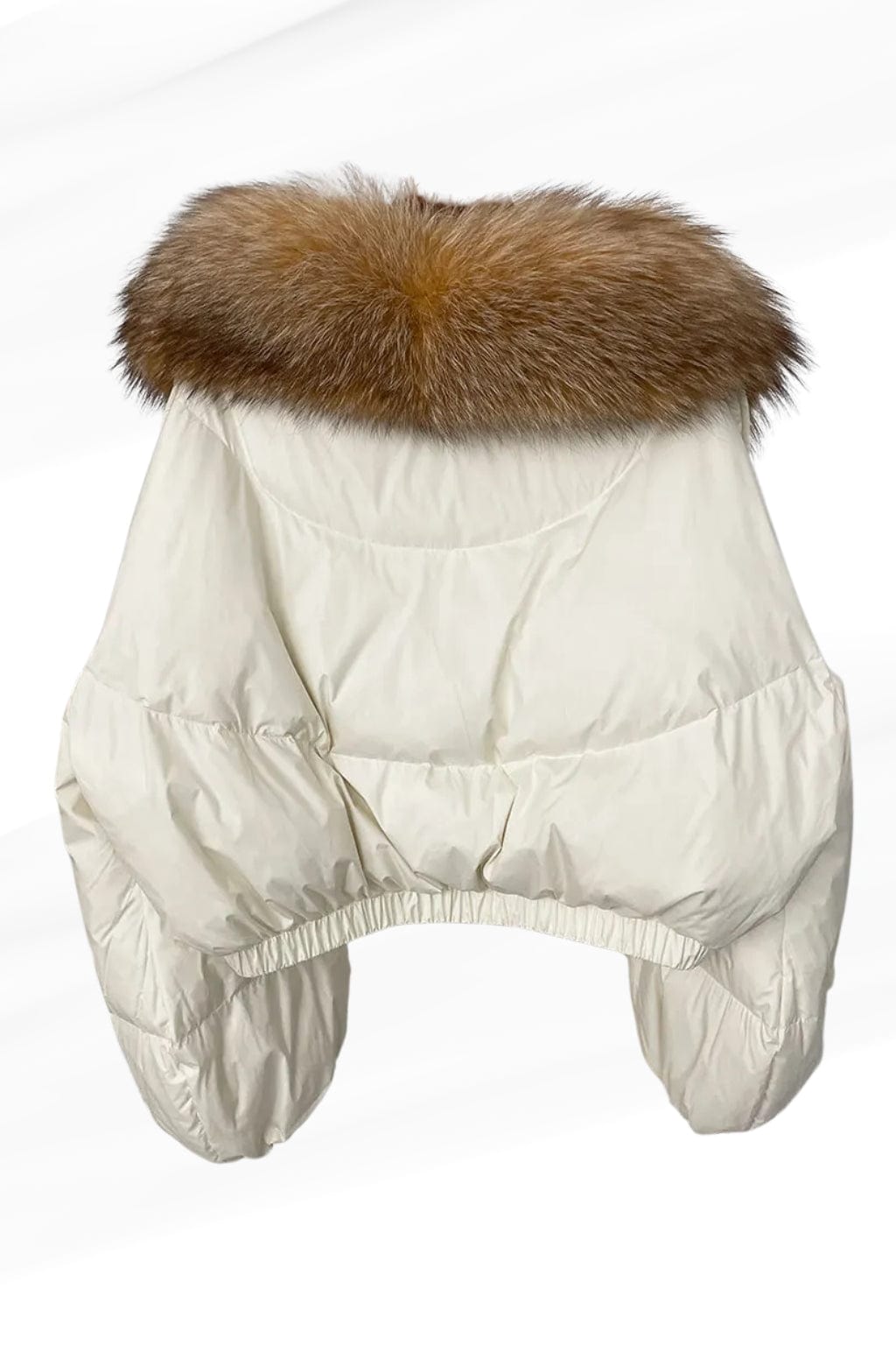 Doudoune courte en fourrure femme blanc Héritage fourrure