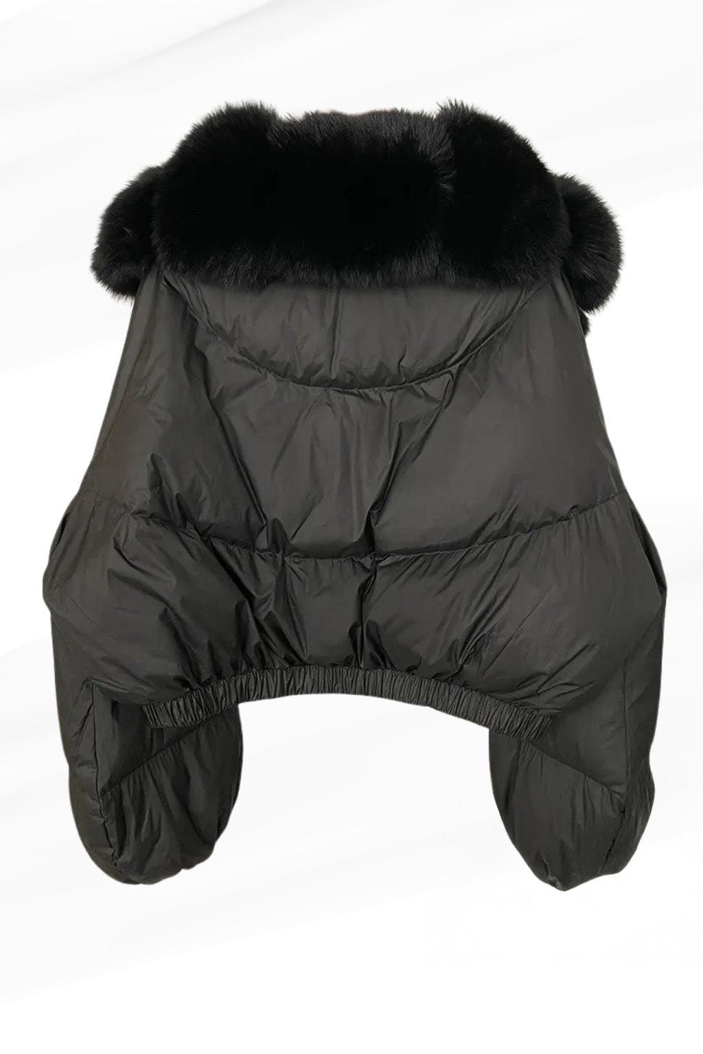 Doudoune courte en fourrure femme gris Héritage fourrure