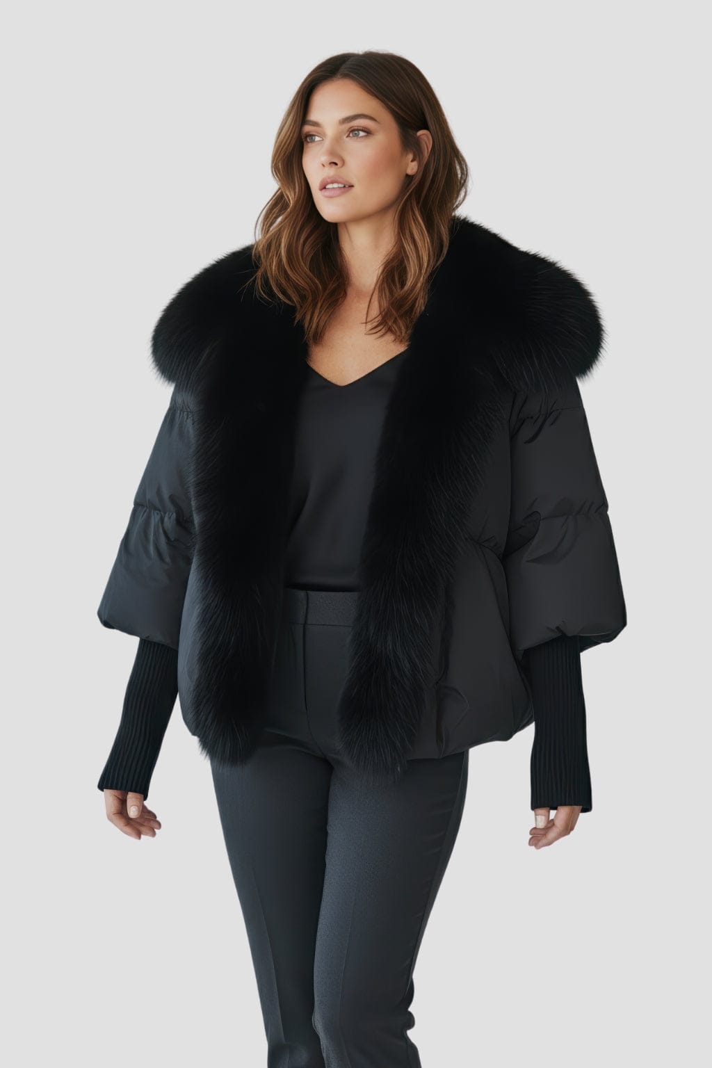 Doudoune en fourrure à manches courtes Héritage fourrure