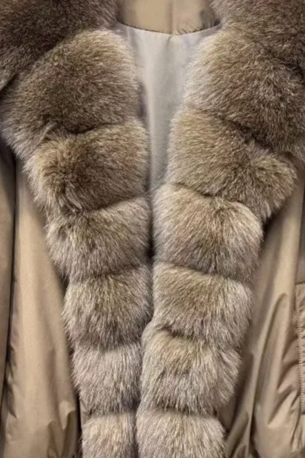 Doudoune femme fourrure noisette Héritage fourrure