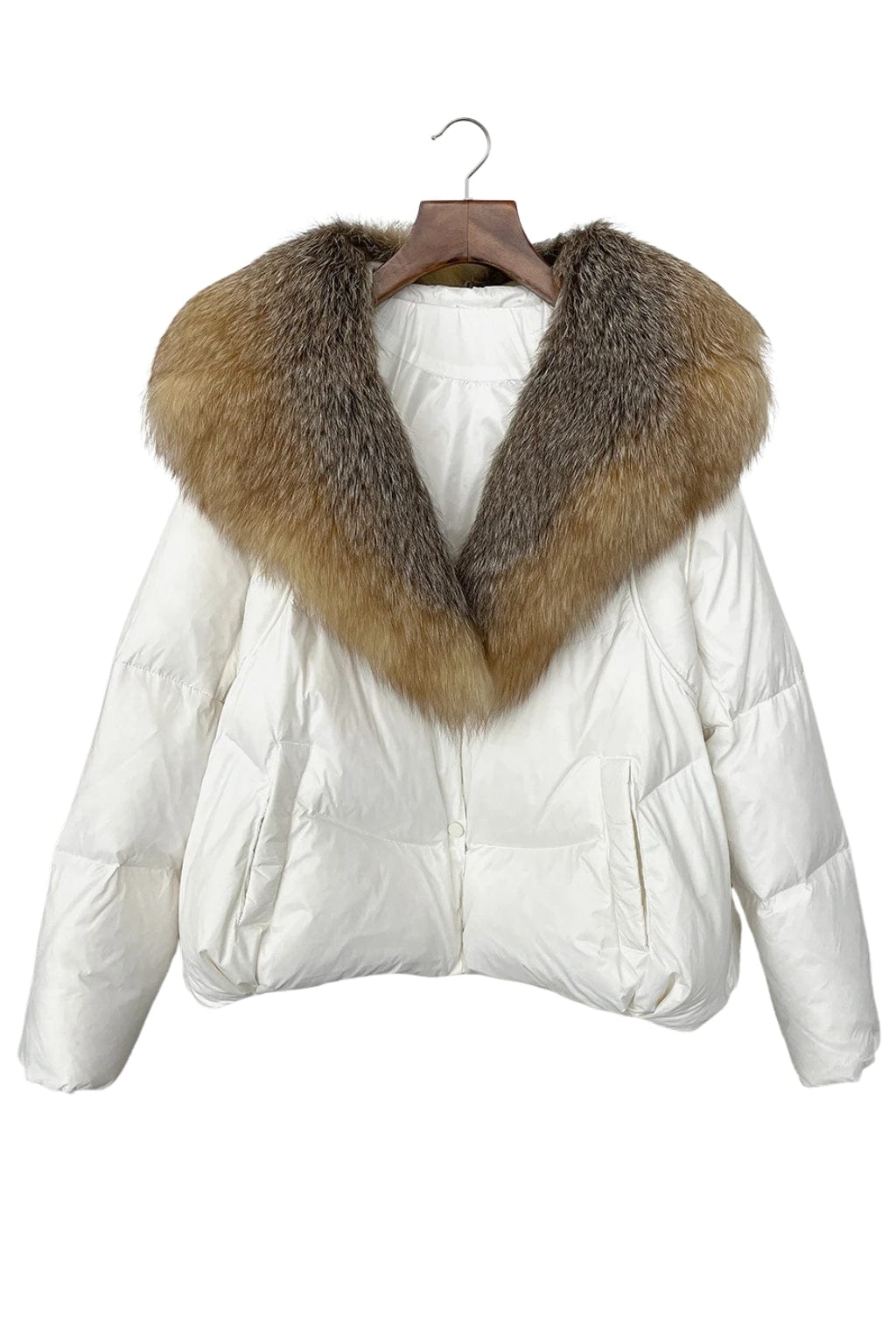 Doudoune fourrure femme blanc Héritage fourrure
