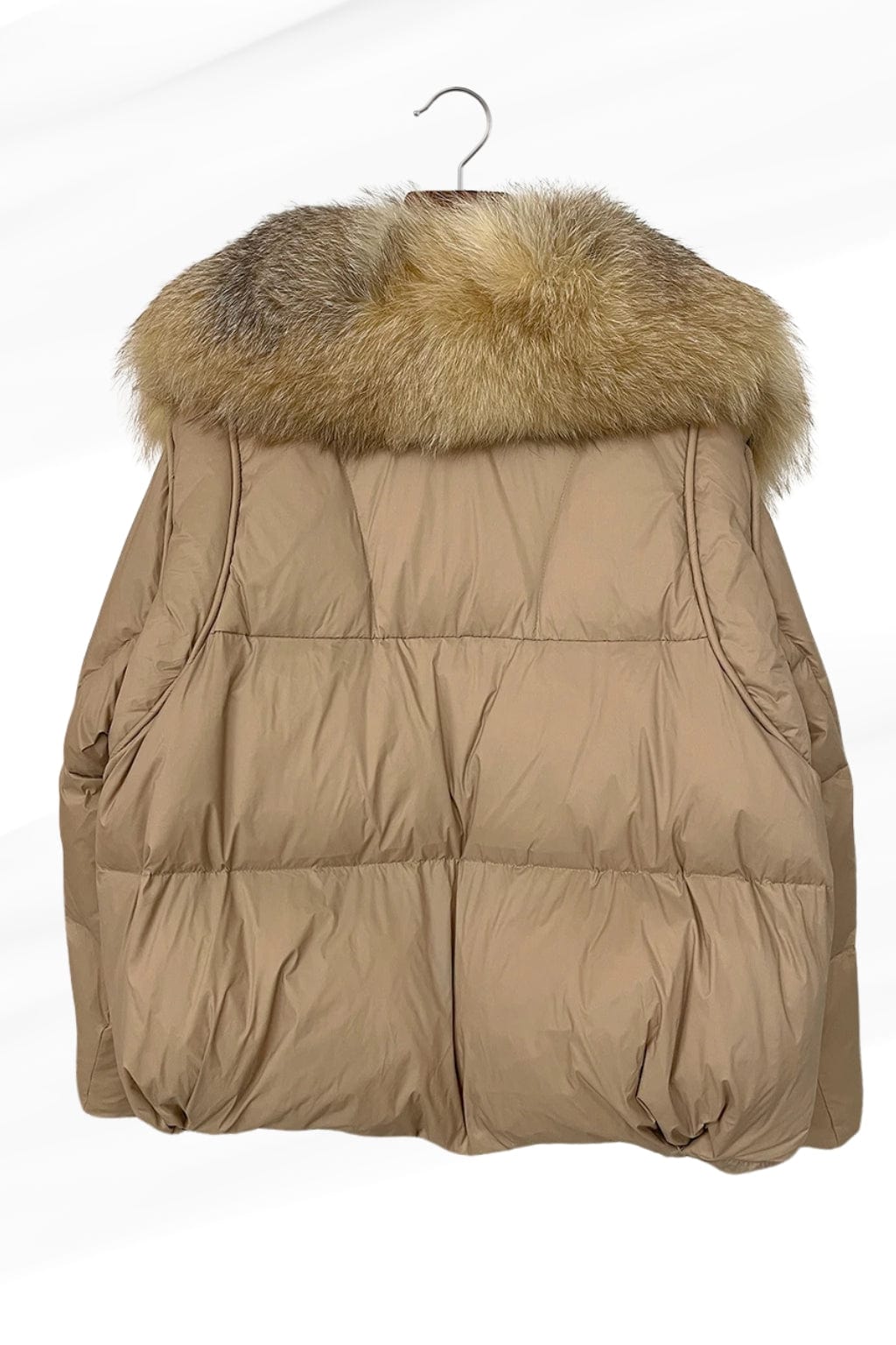 Doudoune fourrure femme camel Héritage fourrure