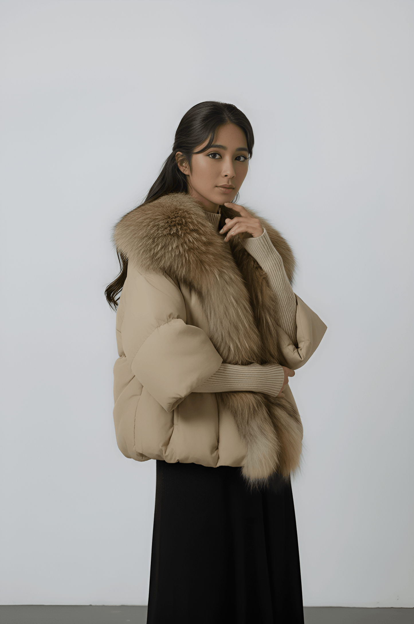 Doudoune fourrure femme chaude Héritage fourrure