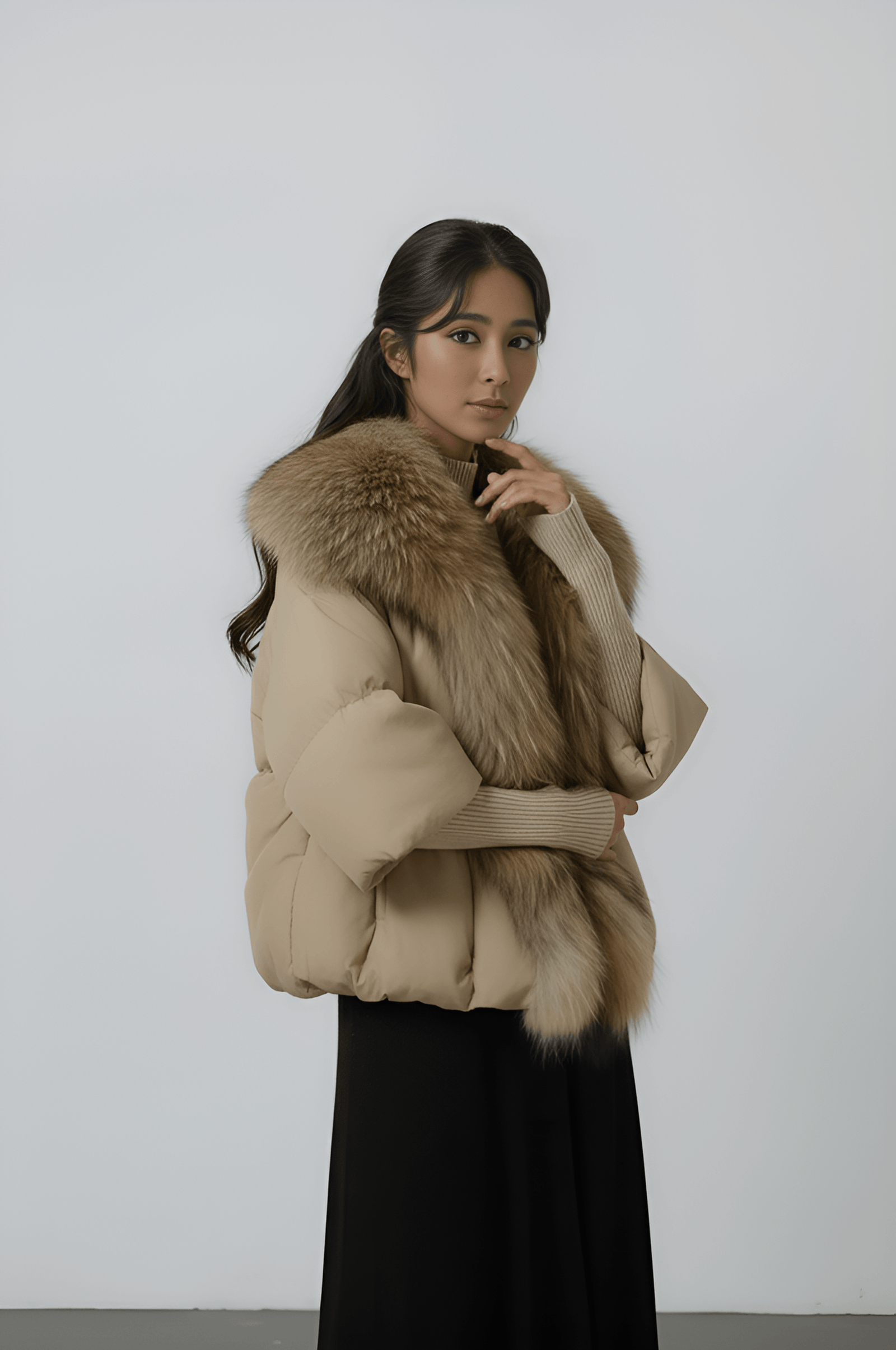 Doudoune fourrure femme chaude Héritage fourrure