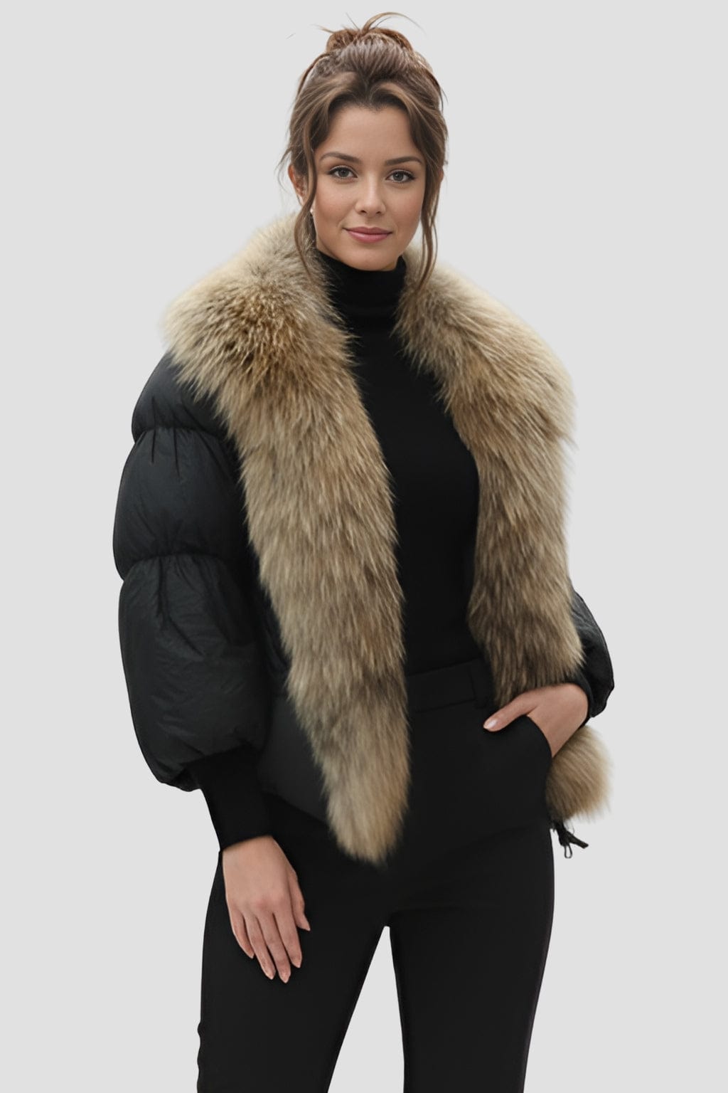 Doudoune fourrure femme épaisse Héritage fourrure