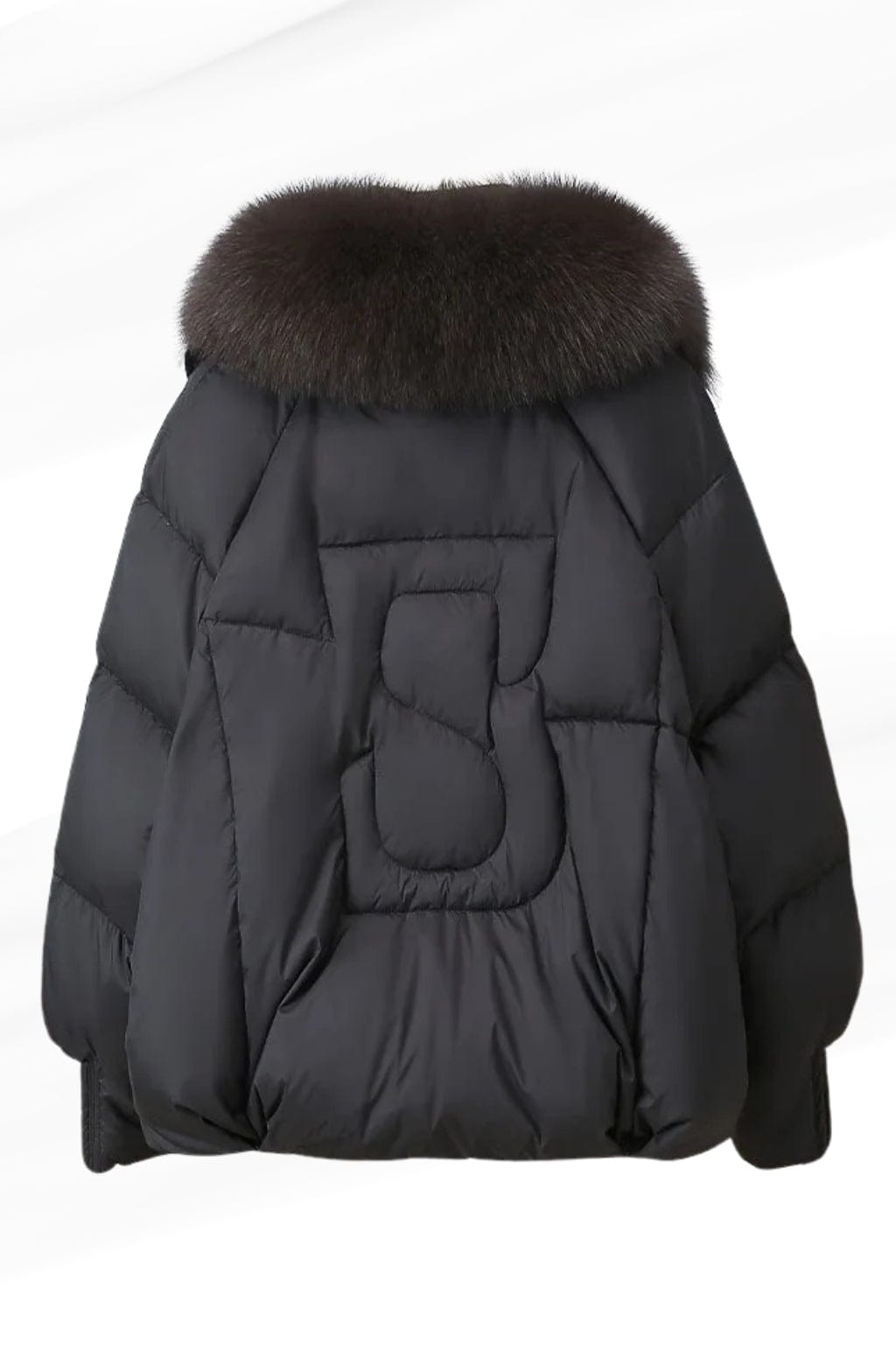 Doudoune fourrure femme noire Héritage fourrure