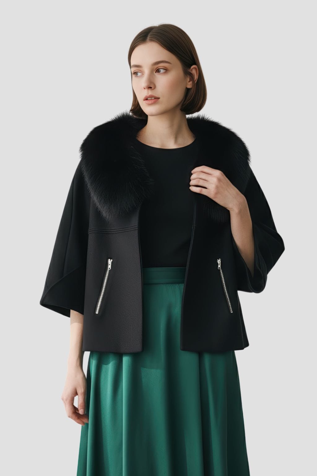 Gilet col en fourrure femme Héritage fourrure