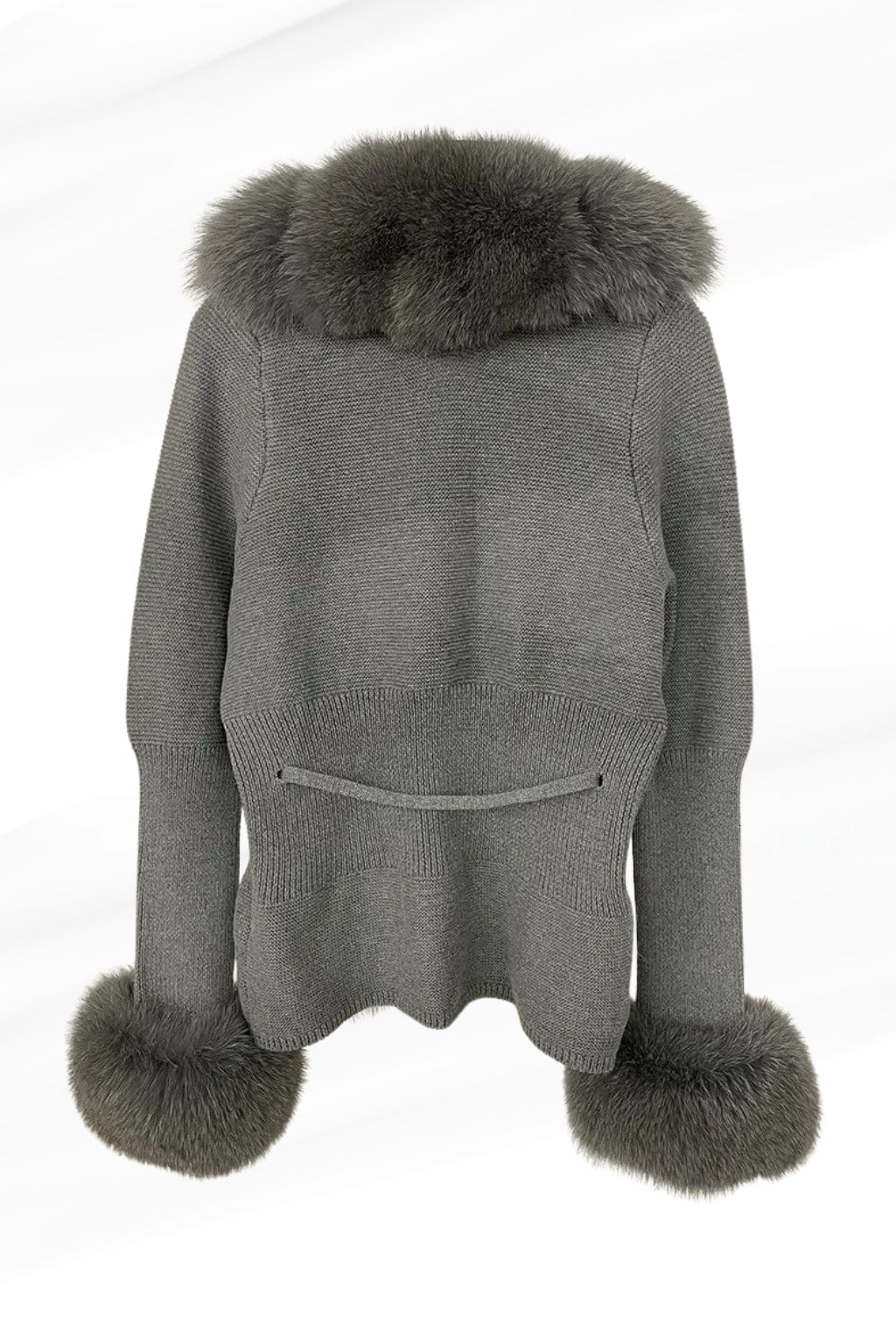 Gilet court en fourrure gris Héritage fourrure