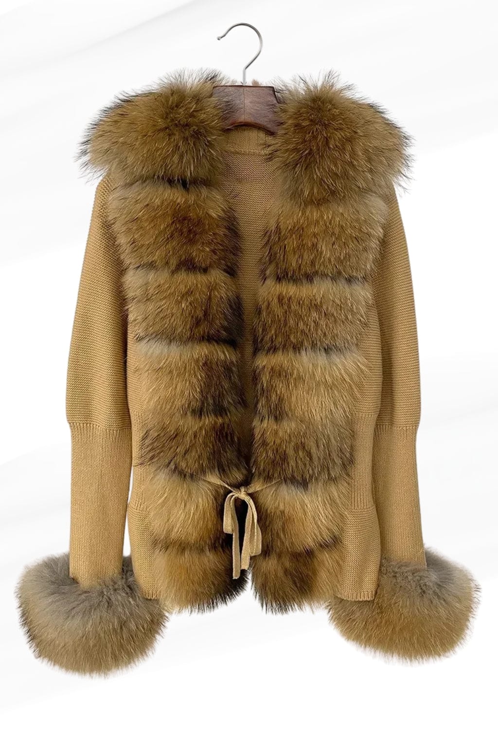 Gilet en fourrure de raton laveur marron Héritage fourrure