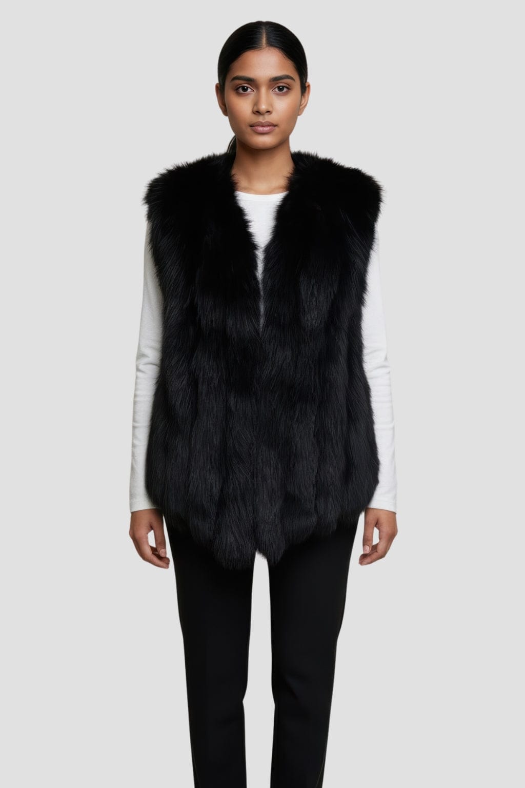 Gilet en fausse fourrure de renard pour femmes - Hiver 2020 - Sans Gilet en fausse fourrure de renard pour femmes - Hiver 2020 - Sans