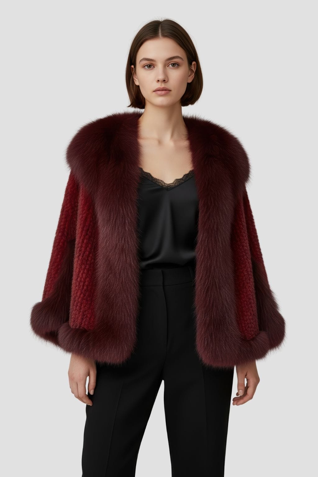 Gilet en fourrure de vison rouge Héritage fourrure