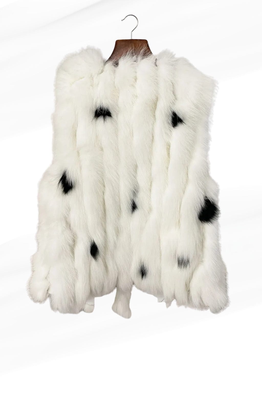 Gilet en fourrure sans manches blanc Héritage fourrure