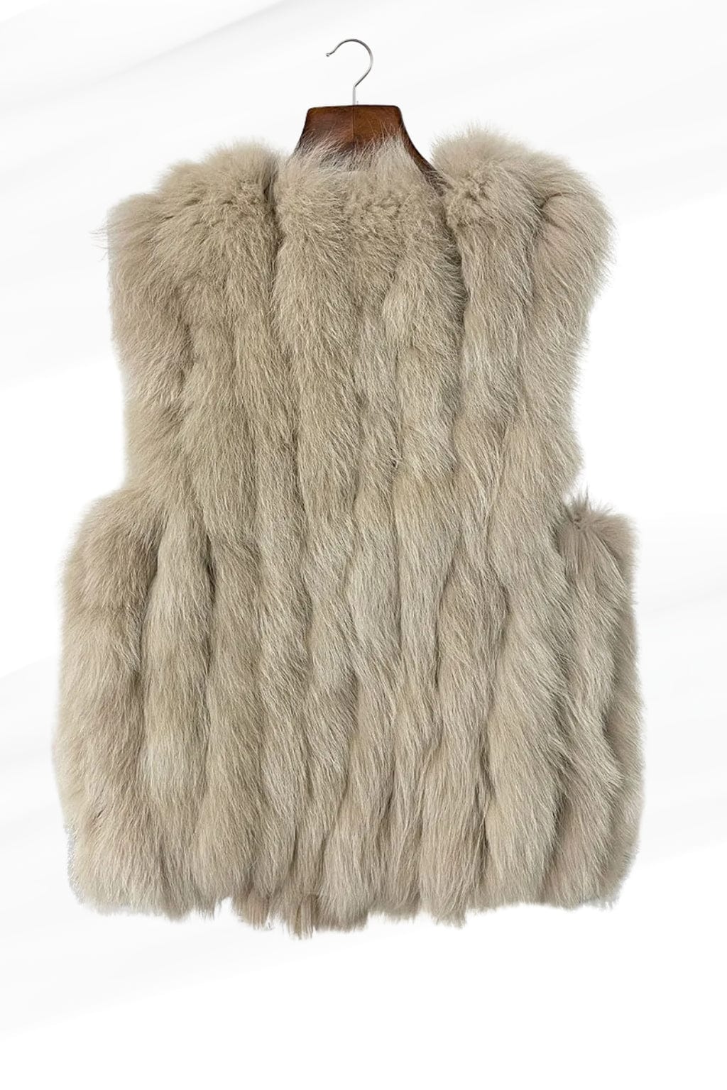 Gilet en fourrure sans manches marron Héritage fourrure