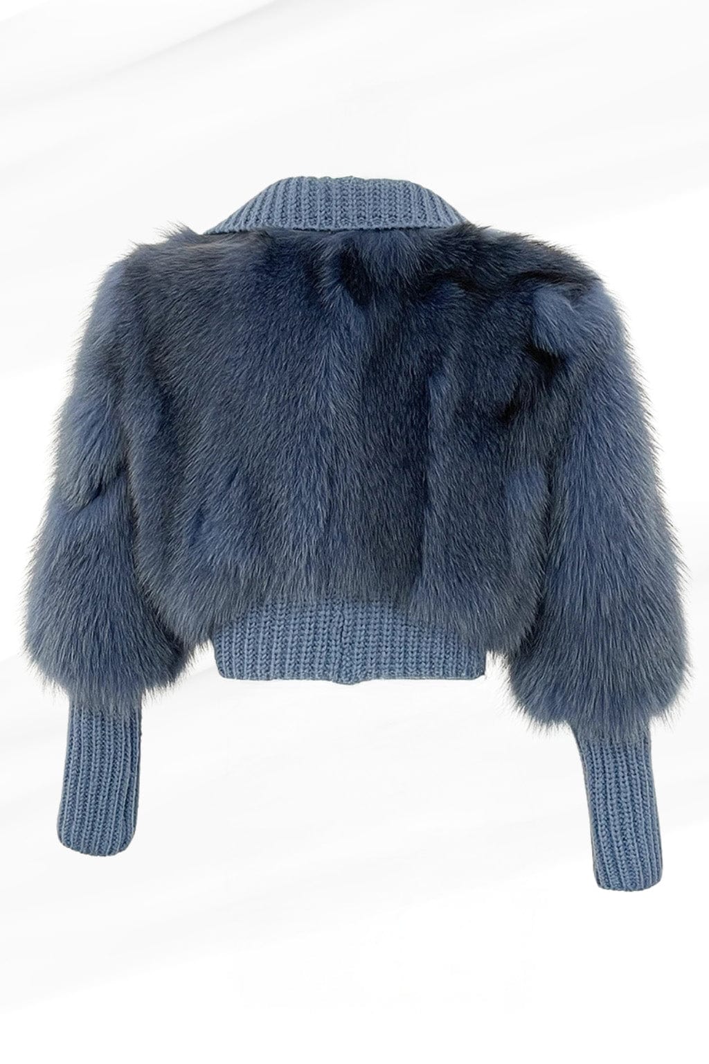 Gilet fourrure femme bleu Héritage fourrure