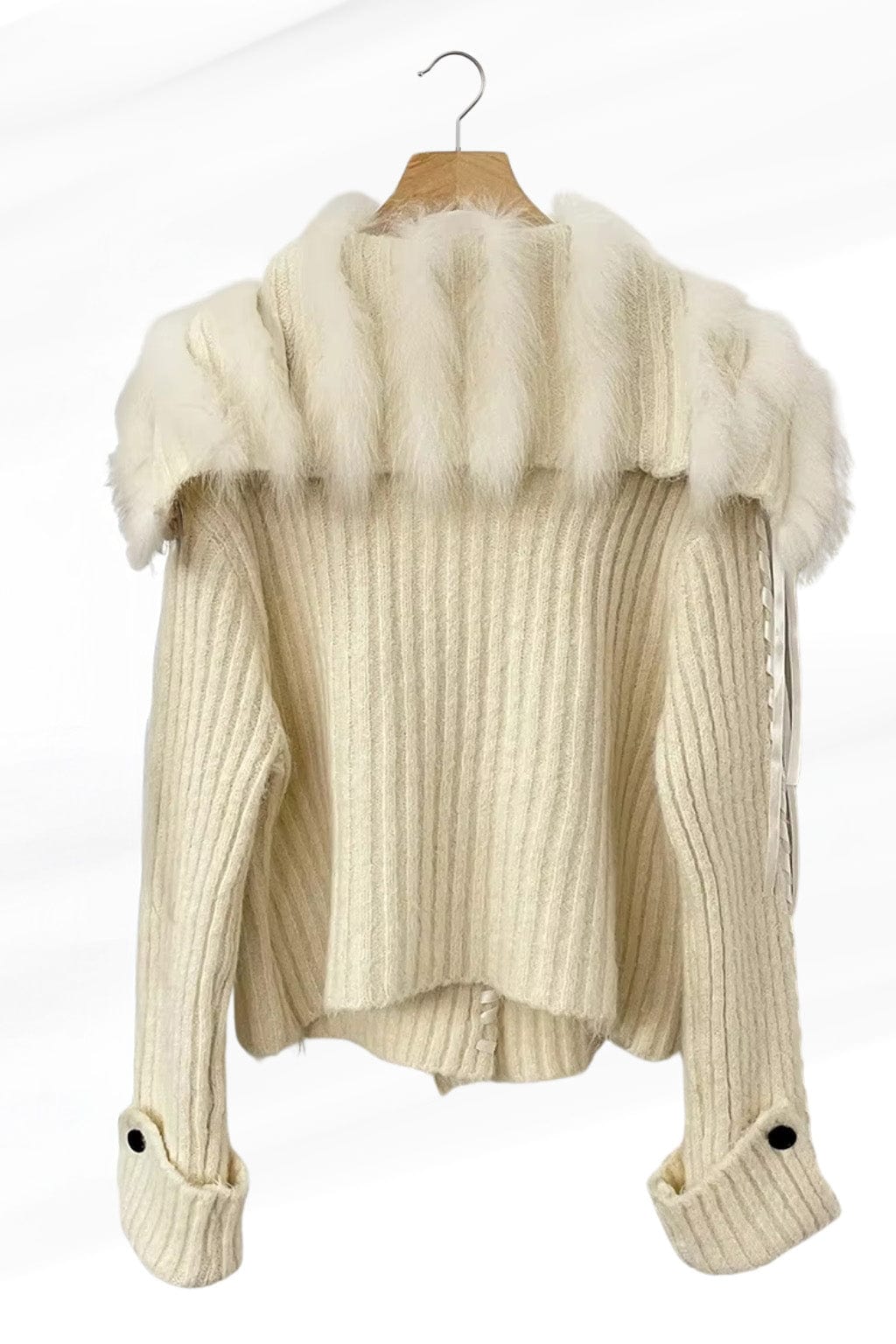 Gilet fourrure femme crème Héritage fourrure