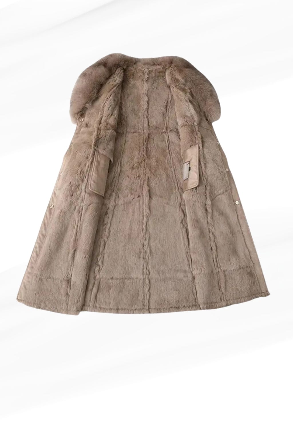 Manteau en fourrure femme cuir beige Héritage fourrure