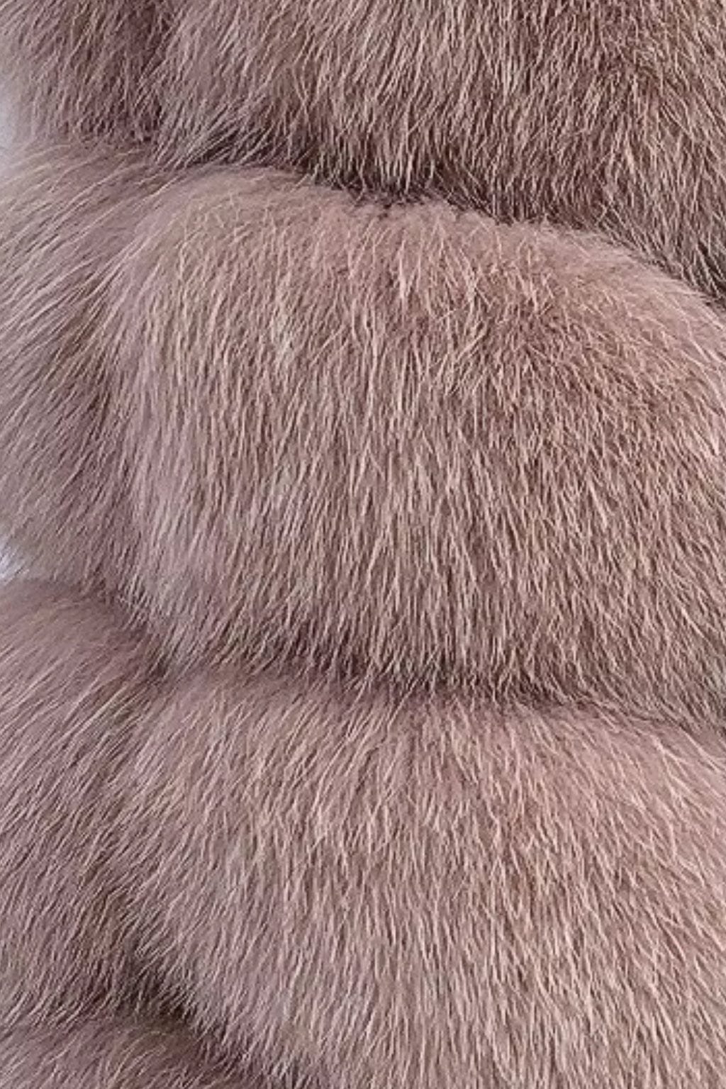 Manteau en fourrure long rosé Héritage fourrure