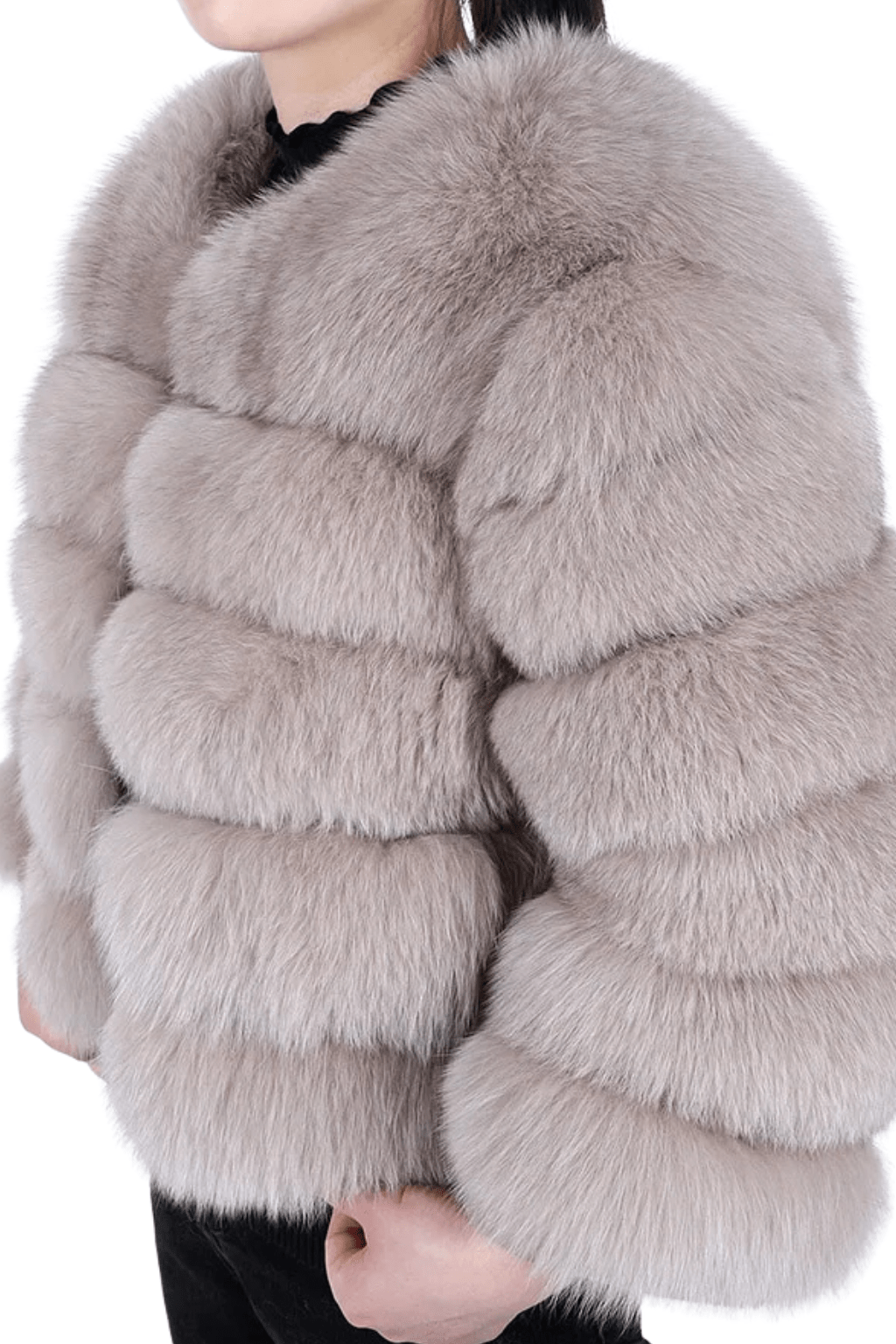 Manteau fourrure femme beige marron Héritage fourrure