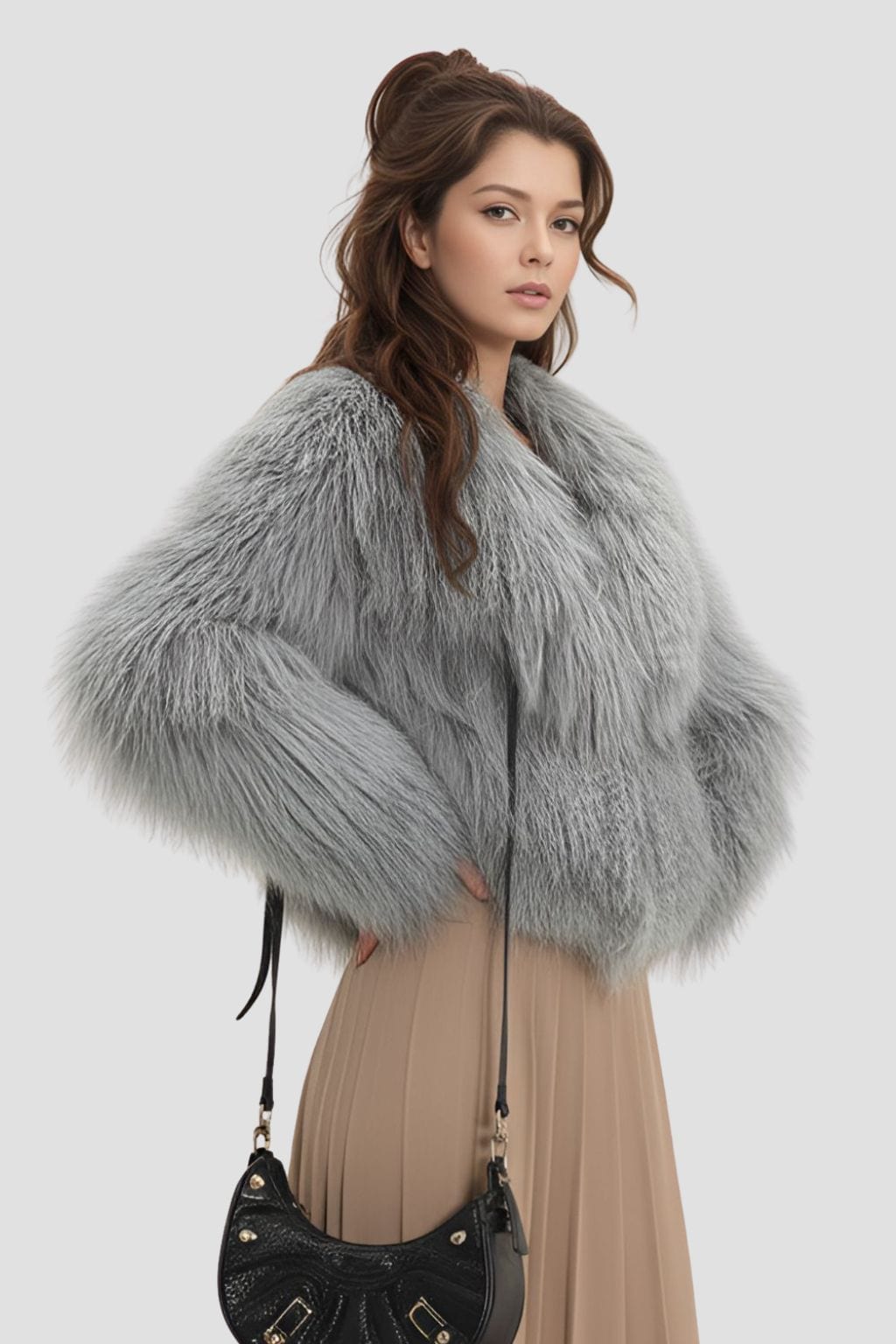 Manteau fourrure femme boucler Héritage fourrure