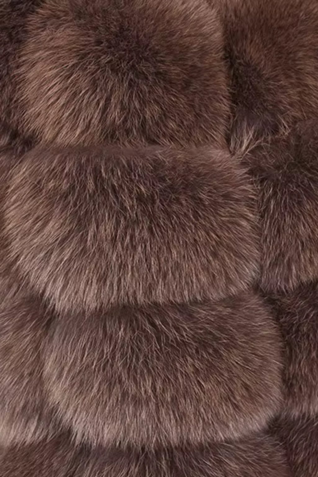 Manteau fourrure femme bubble marron Héritage fourrure