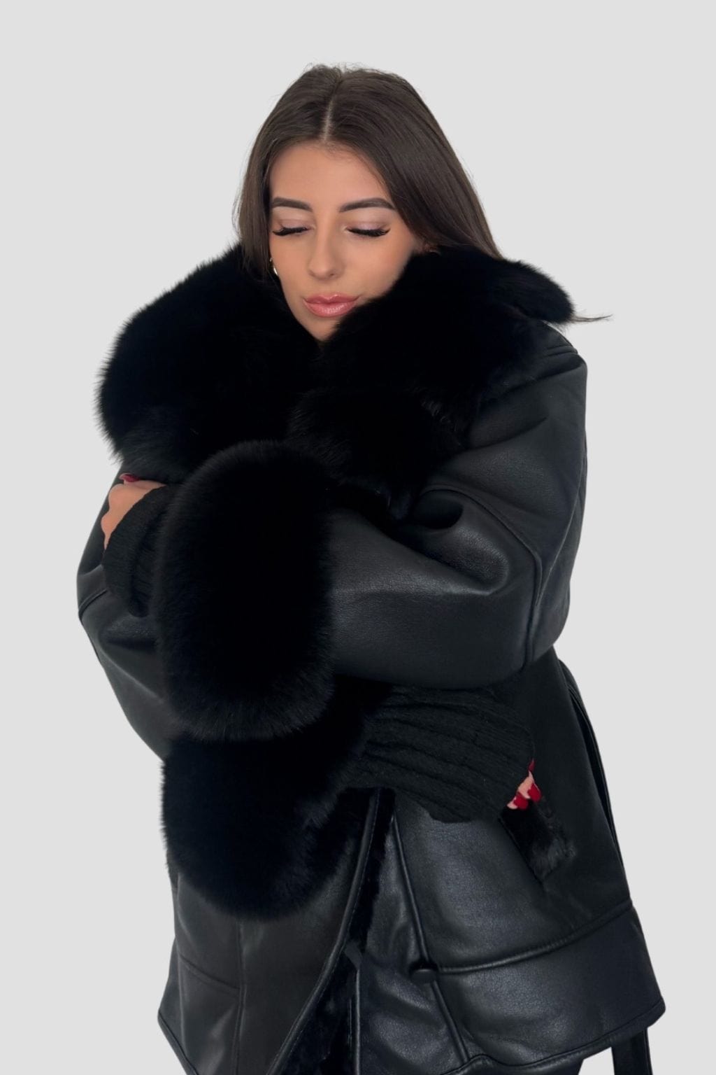 Manteau fourrure femme cuir Héritage fourrure