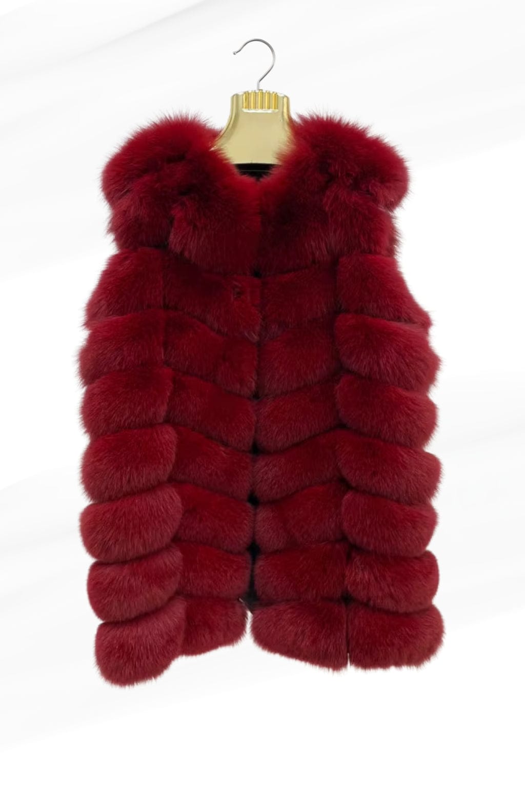 Manteau fourrure femme long rouge Héritage fourrure