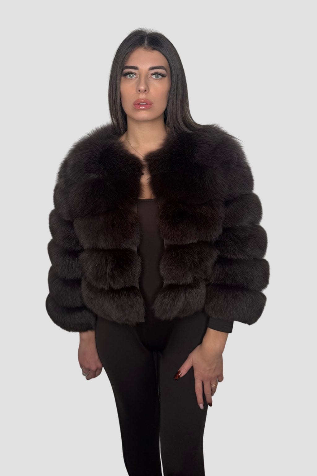 Manteau fourrure femme marron Héritage fourrure