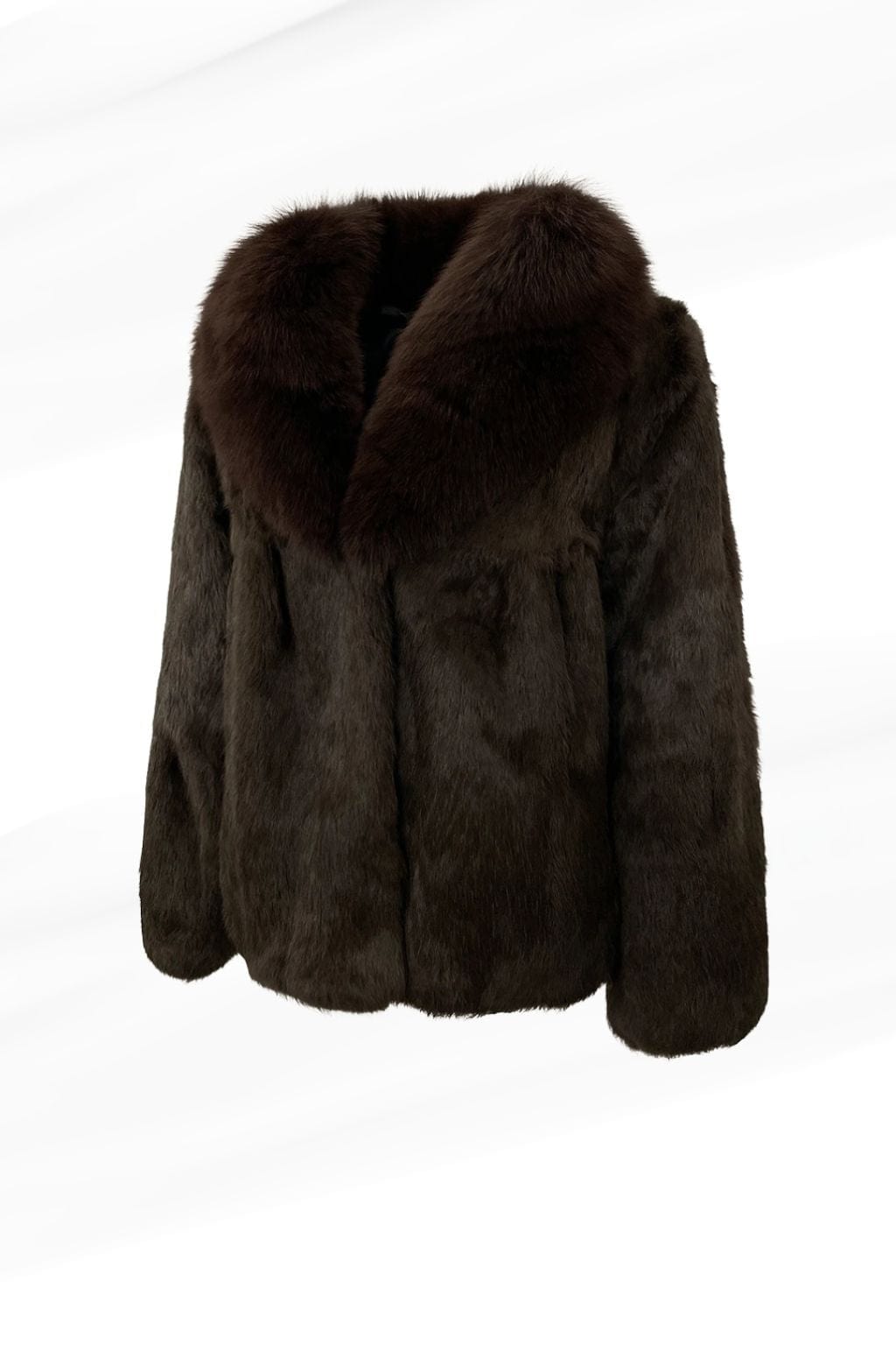 Manteau fourrure femme poil court brun Héritage fourrure