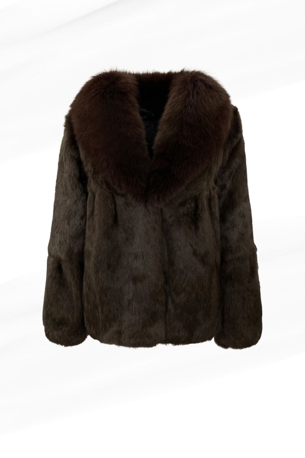 Manteau fourrure femme poil court brun Héritage fourrure