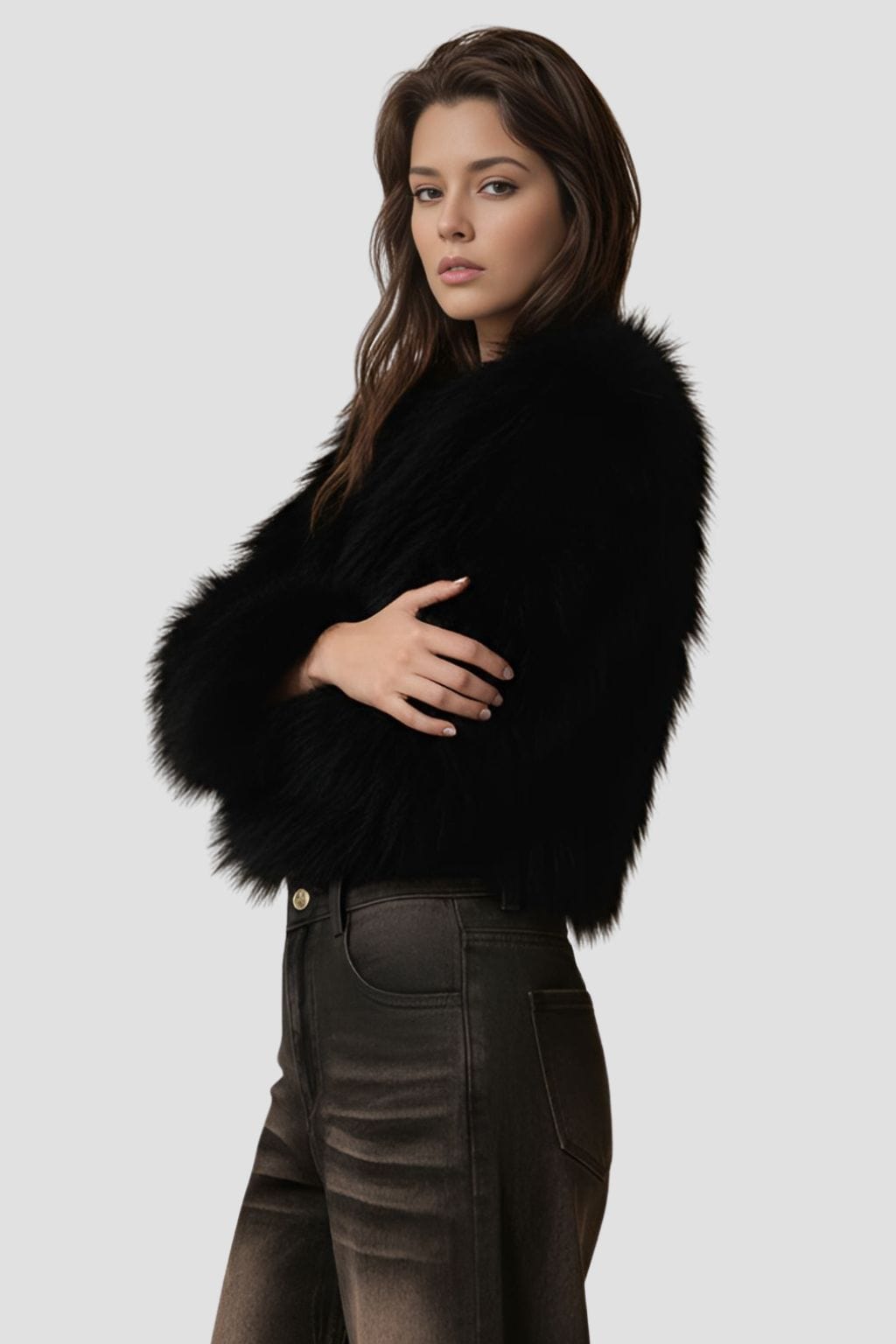 Manteau fourrure mouton court Héritage fourrure