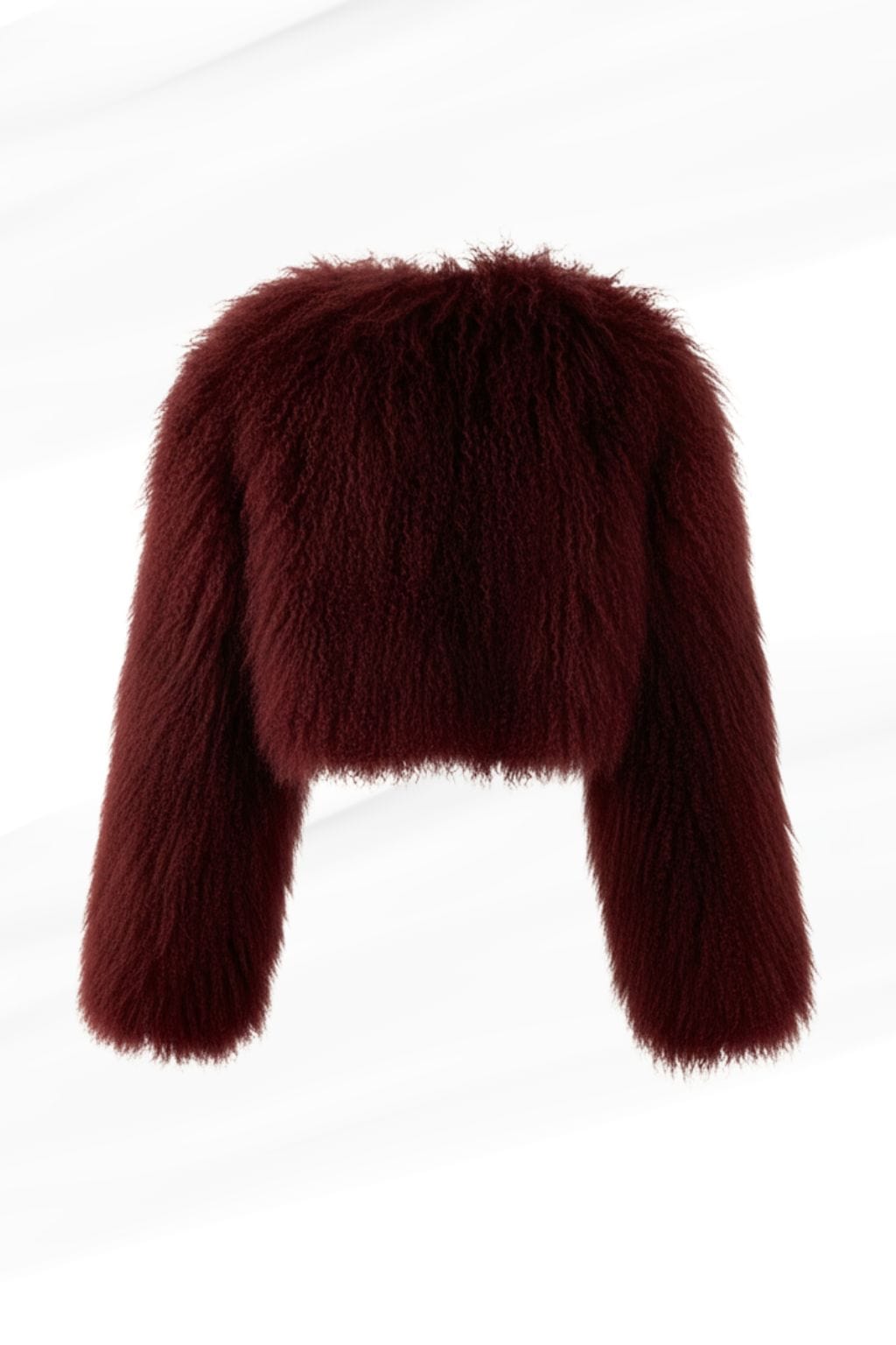Manteau fourrure mouton rouge Héritage fourrure